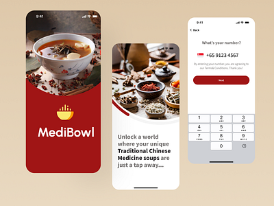 MediBowl - The shop I NEED app concept design soup tcm traditional chinese medicine ui