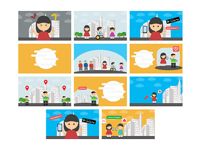 Project Illustration for explain mobile app in PT Teda animation illustration ui