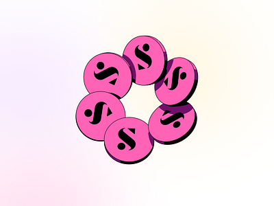 Spin the coin 2.5d 3d animation big data blender design illustration logo