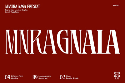 MNRAGNALA - Display Serif Typeface branding design font graphic design illustration logo type type design typography ui