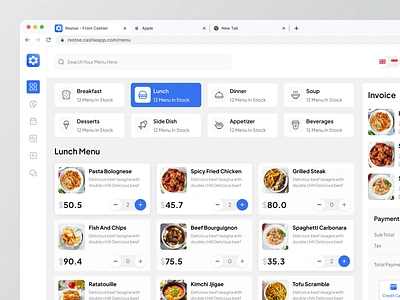Restoe - Restaurant POS cashier app chasier dashboard design food point of sale pos pos dashboard pos design product product design restaurant saas web web design