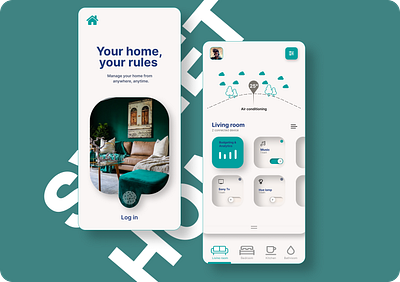 Home Automation ui 3d branding graphic design logo ui ux