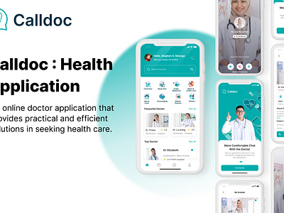 Calldoc : Health Application application consultant consultantion design docter graphic design health heathly hospital mobile phone ui ux
