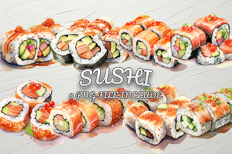 A set of Sushi Foods by Weiss Design on Dribbble