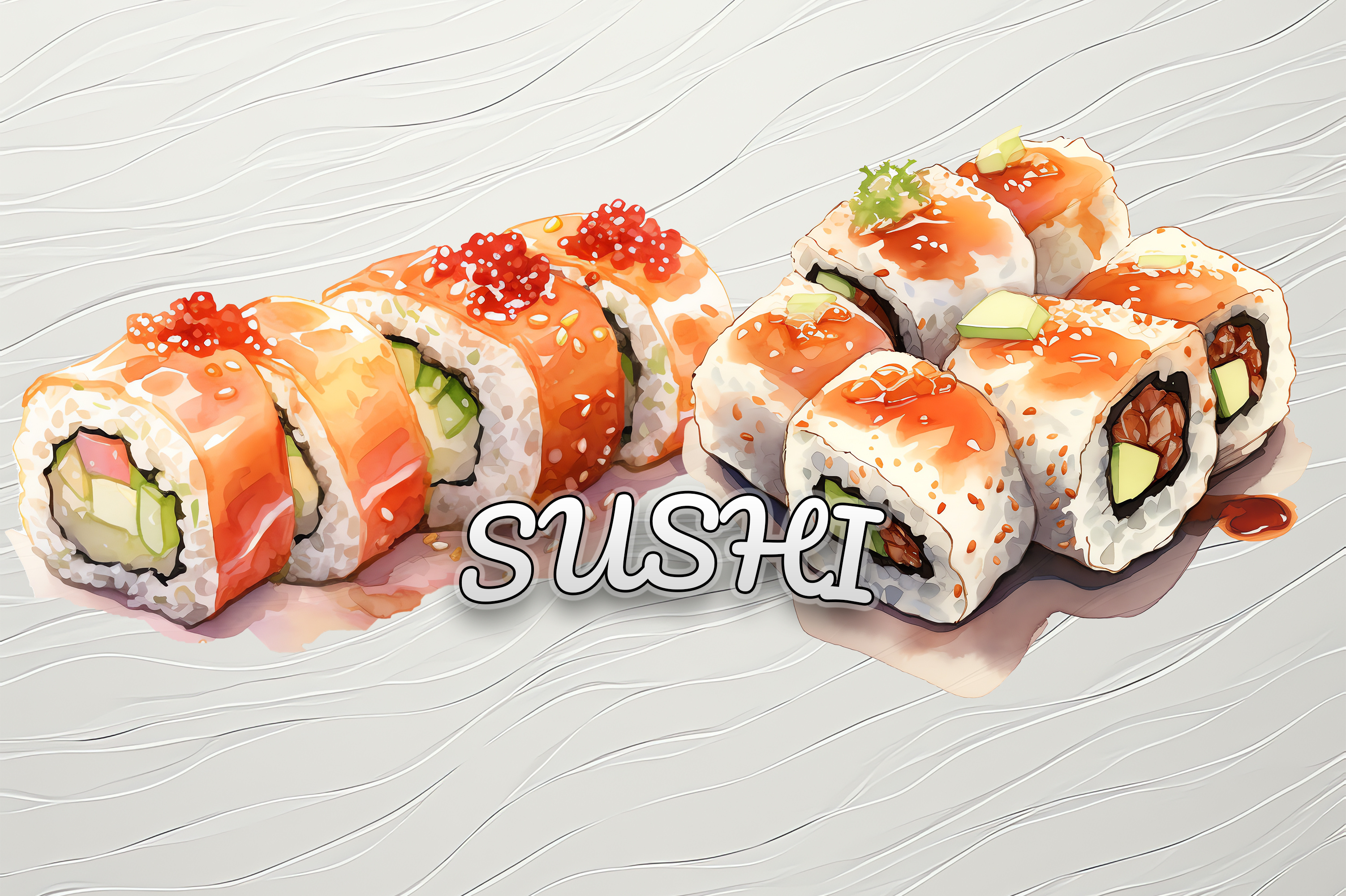 A set of Sushi Foods by Weiss Design on Dribbble