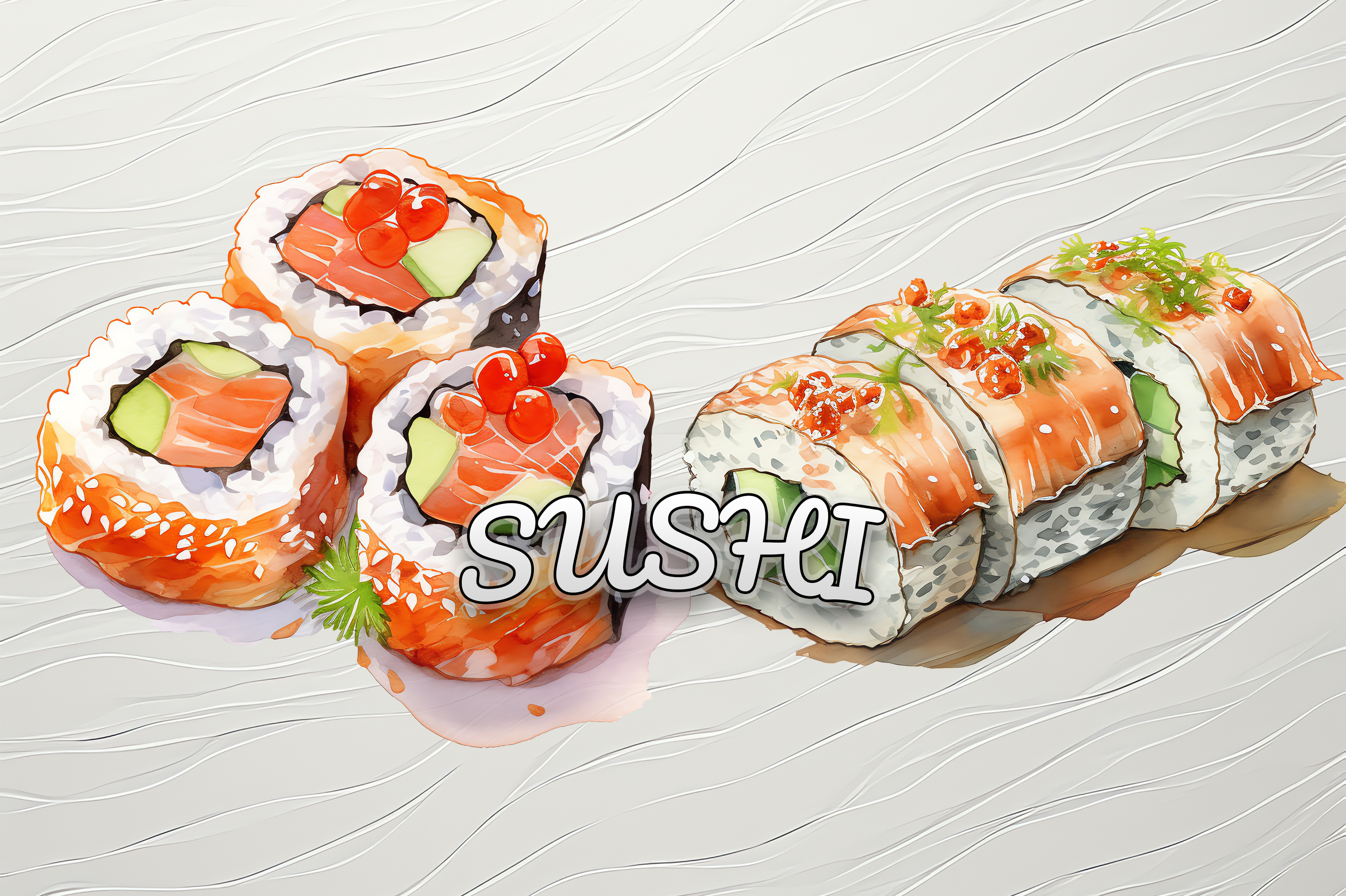 A set of Sushi Foods by Weiss Design on Dribbble