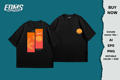 Beautiful Sunset apparel artwork bali beach casual clothing design holiday illustration merchandise design orange poster design retro design sticker design streetwear tshirt design summer sunrise sunset tshirt design vintage design wonderful