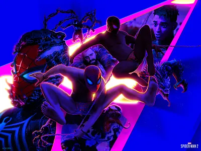 🕷️ The Boys Are Back!! 🕸️ boy game gay graphic design illustration kraven lizard male marvel mcu miles morales peter parker photoshop playstation sony spider man spiderman spidey superhero venom