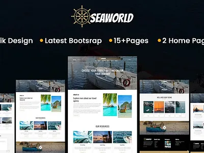 Sheworld - Sea Adventure Travel Html Template css html psd psdtemplate react templatemonster themeforest themes webdevlopment website websitedesign websitetemplate