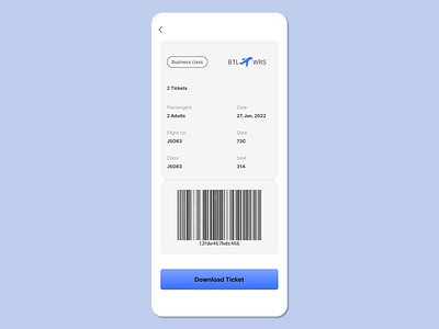 Ticket Reservation UI App app fly ticket ui design ux