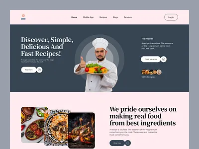 Restaurant agency website- Header bloglandingpage cafe clean creative design diner fast food figmadesign food landingpagedesign menu minimalist popular shot premium food product restaurantlandingpage restaurantwebapp ui uidesign web design website concept