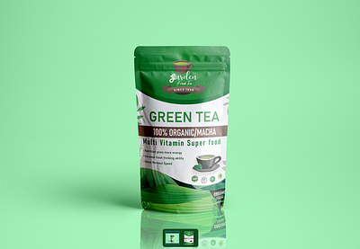 Garden Fresh Tea Pouch Design brand identity branding label packaging packaging and label design pouch pouch for tea product design product face design tea pouch design