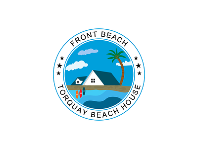 Front Beach Torquay Brach House logo design beach logo branding circle logo circle logo design graphic design house logo illustration logo logo design logo mark logo type logos minimal logo minimalist modern logo multi design multi designer real estate logo victor