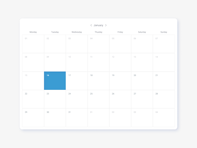Minimalist Calendar UI saas ui web app web calendar web design