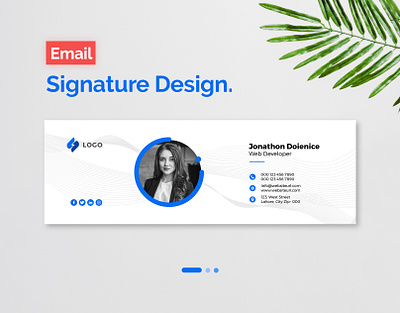 Modern Email Signature Design design e signature email email signature email signature template email signaure design signature signatures social media socialmedia visual identity