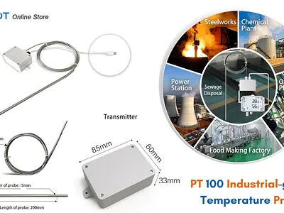 PT 100 Industrial-grade Temperature Probe for Harsh Conditions