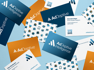 Business Cards • AdDaptive art direction branding business cards graphic design iconography layout pattern print typography visual identity