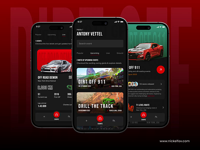 DIRT OFF 911: Racing app branding car racing app design graphic design illustration invoice logo mobile app motion app motion graphics order race race app racing app track ui ux