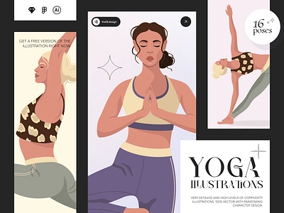 Yoga Illustration crossfit crossfit illustration gym gym illustration illustrations meditation meditation illustrations meditations sport sport illustrations svg the18 the18design vector yoga yoga asana yoga illustration yoga illustrations yoga pose yoga poses