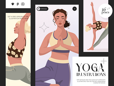 Yoga Poses designs, themes, templates and downloadable graphic elements on  Dribbble