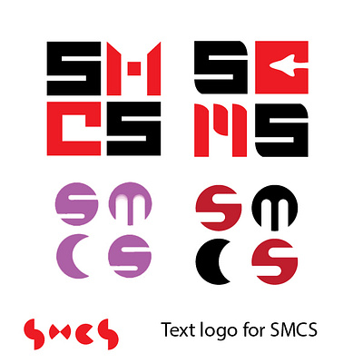 Text Logo for SMCS branding graphic design logo