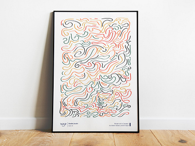 Abstract Line Style Poster Design abstract poster design graphic design illustration modern poster organic line pattern poster poster design vector wall decoration