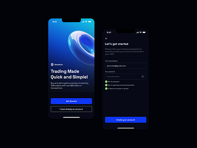 Cryptocurrency Trading App Concept concept dailyui dailyuico design figma mobileapp ui uichallange uiux