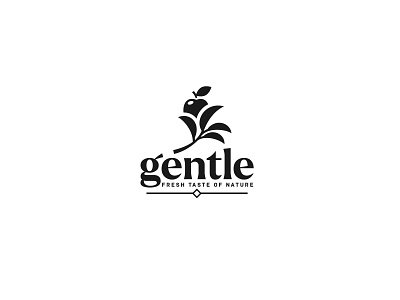 Gentle alex seciu apple logo branding fruit logo juice logo leaves logo
