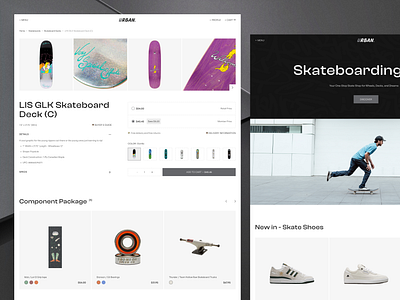 URBAN Skate Shop: e-commerce design e commerce store ui ux website