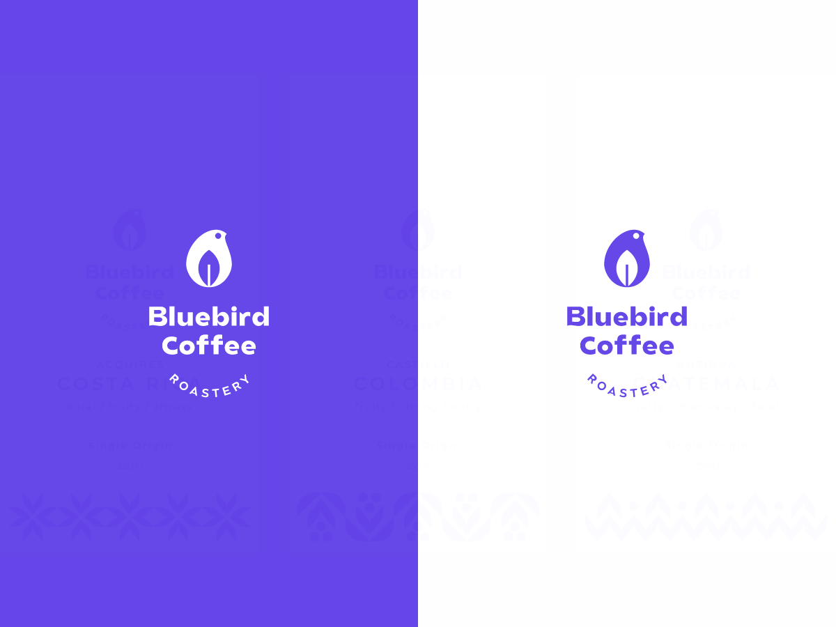 BlueBird Coffee Roastery bird birdmark branding coffee identity logo ninomamaladze packaging design visual identity