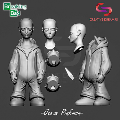 Jesse Pinkman- 3D Character Design 3d 3d modeling 3d rendering character design designing greymodel modeling printing sculpting visualization