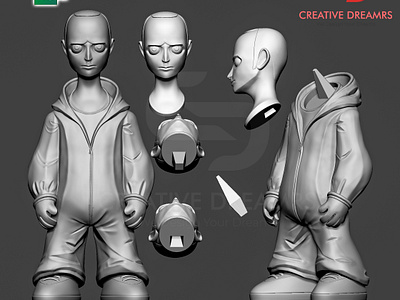 Jesse Pinkman- 3D Character Design 3d 3d modeling 3d rendering character design designing greymodel modeling printing sculpting visualization