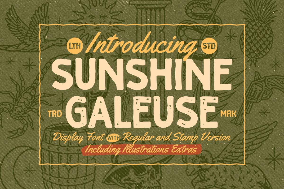 Sunshine Galeuse Display With Bonus adventure font freebies