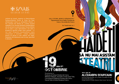 Flyer design for theater conference I graphic design illustration typography