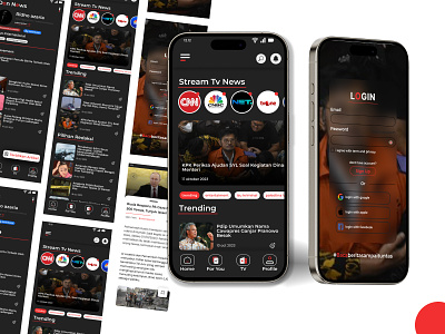 Don News - Mobile news aplication branding dark app dark ui iphone mockup mobile app mobile news app news app ui