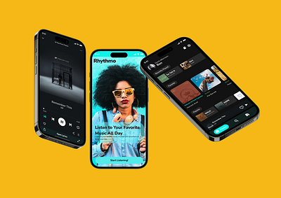 Music app mockup animation app branding design graphic design illustration logo mockup typography ui ux vector