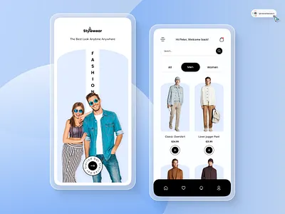 E-commerce Clothing App 3d animation art branding clothing app digitaldesign fashion flatdesign graphic design illustration innovationsync logo mobile motion graphics nft product design shopify ui vector webdesign