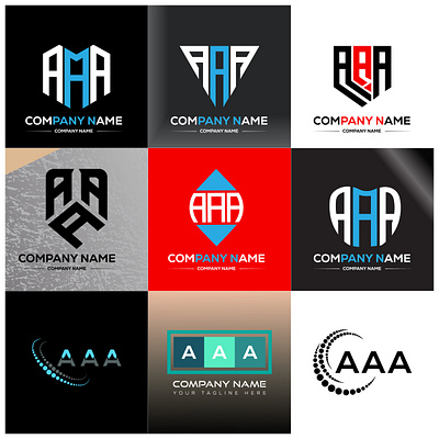 AAA letter logo creative design. AAA unique design. building