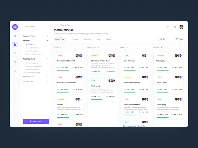 Task Management - Board View clean design design system graphic graphic design illustration inspiration logo mobile new product design profesional purple task management timeline ui uiux ux vector website
