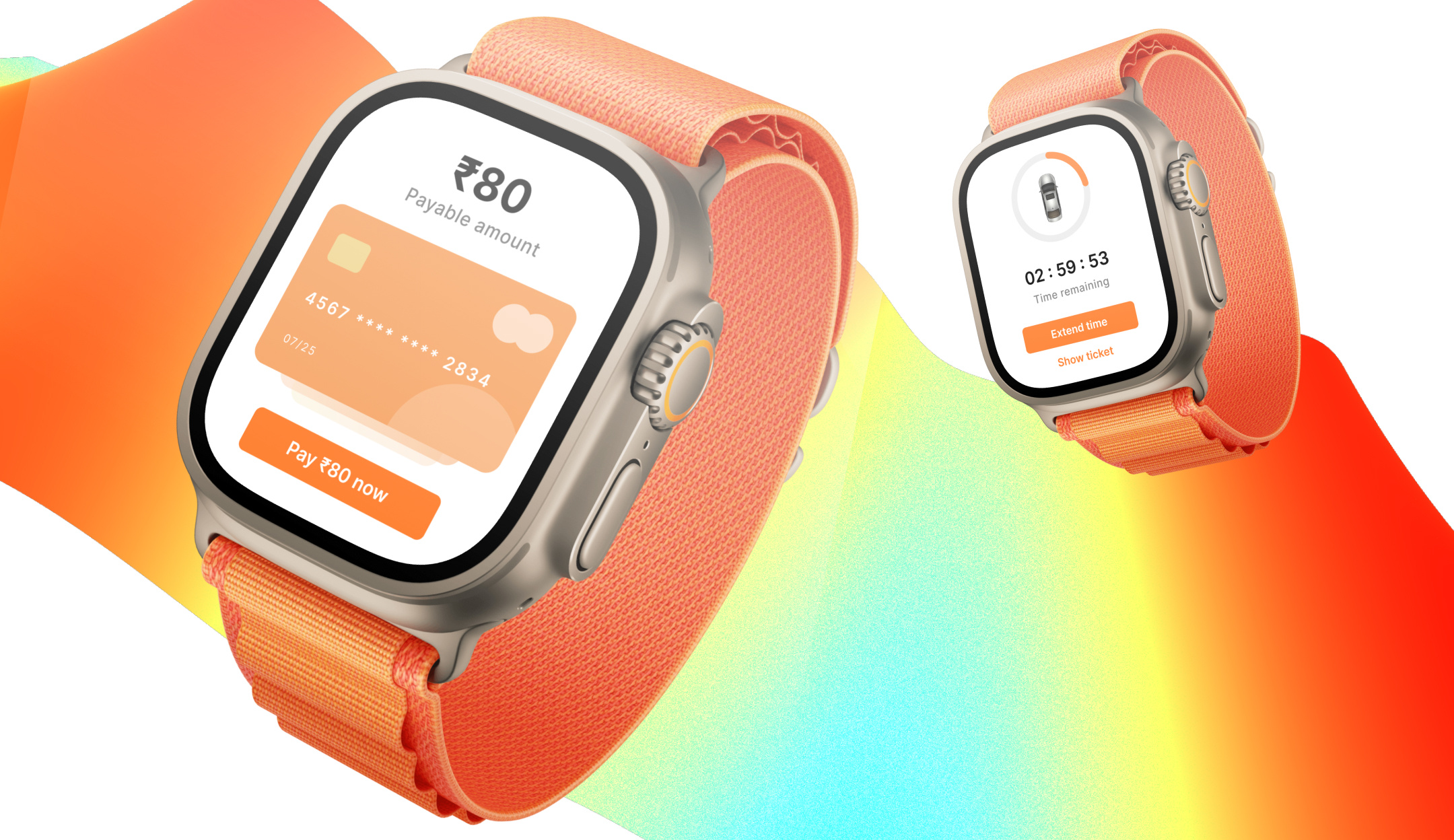 Car Tracking and Pay via Smartwatch 3d animation branding graphic design logo motion graphics ui