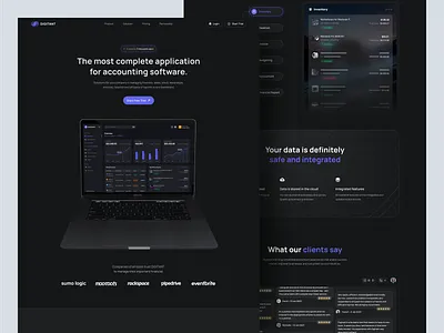 Digitant - Finance Landing Page accounting dark design finance flat gradient homepage landing page screen ui design website