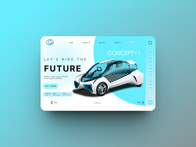 Futuristic Car Website Design 3d animation branding graphic design logo motion graphics ui