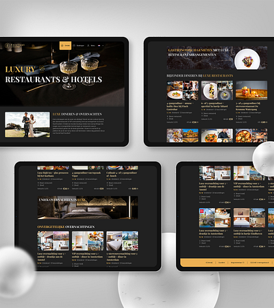 Luxury Restaurants & Hotels app branding design graphic design ui ux website