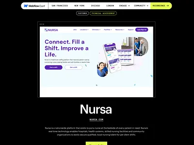 Webflow Nomination award for Technical Achievement award webdesign webflow website