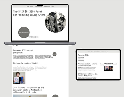 Website for The Lucia Bocchino Fund app company design found graphic design logo site ui ux visual identity web web design website