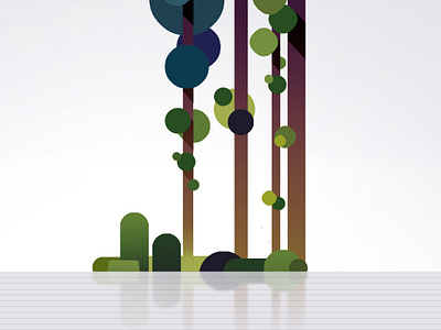 Playground abstract colours forest game illustration shapes trees