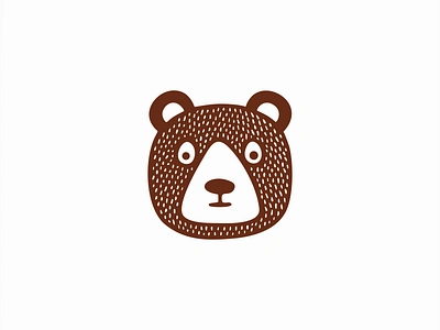 Bear Logo animal bear branding brown cartoon cute design emblem fun head icon identity illustration kids logo mark mascot playful symbol vector