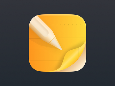 Notes - App icon redesign concept #34 - LARGE app branding design graphic design illustration logo ui vector