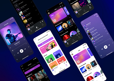 Music Streaming App app app ui commercial design floating ui music streaming ui