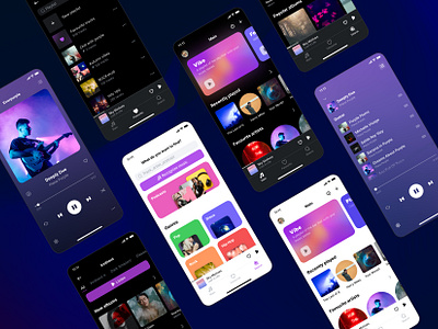 Music Streaming App app app ui commercial design floating ui music streaming ui